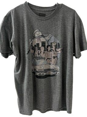 American Classics Men’s Grey Cotton Blend Ghostbusters T-Shirt Large